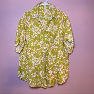 Anthropologie short sleeve button down size small